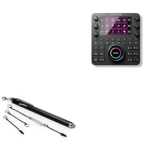 BoxWave Stylus Pen Compatible with Loupedeck CT - EverTouch Capacitive Stylus, Fiber Tip Capacitive Stylus Pen - Jet Black
