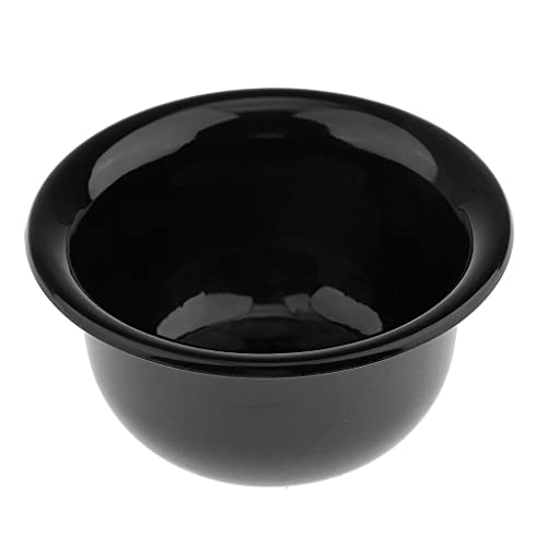QSTDGVPW Taza con Brocha de Afeitar para Hombre, Bol, Jabón de Afeitar para Barbería Y Salón de Belleza, Color Negro.