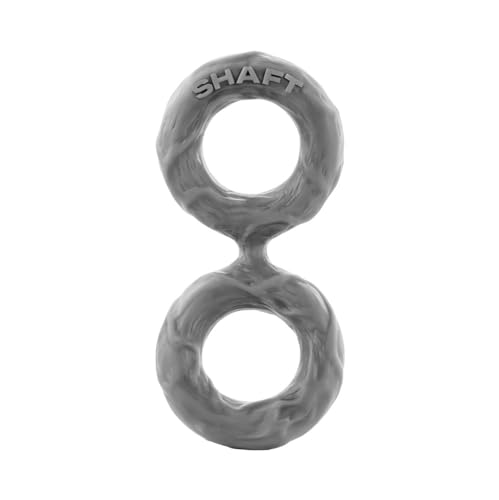 Shaft Double C-Ringâ Small Gris Anneaux De Pénis Grey 9,5 Cm