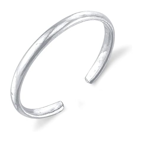 CY Supplies Simple Minimalist Band Ring - 925 Sterling Silver - Adjustable Cover