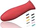 Produktbild Crucible Cookware Silikon-Heiß Griffhalter, Topflappen (Large Rot) für Gusseisen Pfannen, Pfannen, Bratpfannen & Grillplatten, Metall- und Aluminium-Kochgeschirrgriffe - Griffmulde, Griffabdeckung