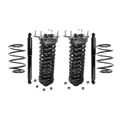 CLQWIAS Suspension Shock Absorber Strut and Spring Assembly Front Rear Side with Coil for Jeep for Liberty 2.4L 2002-2005 & 3.7L 2002-2011 & 2.8L 2005-2006 2701-289588 2701-289589