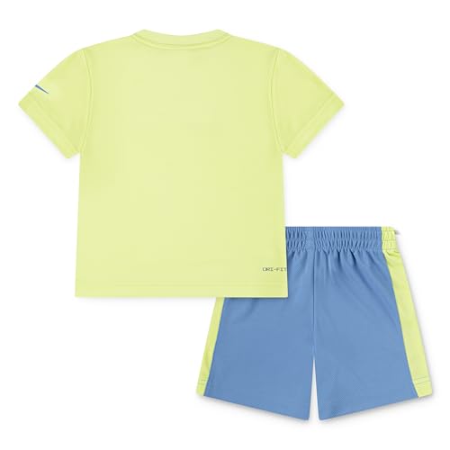 Image of Nike Boys' Dri-FIT Swoosh Logo T-Shirt and Mesh Shorts 2-Piece Outfit Set
