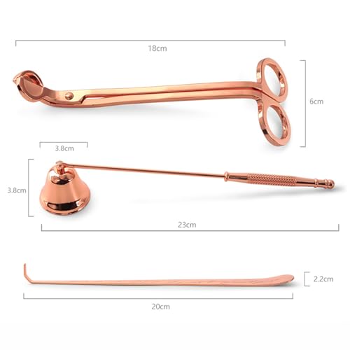 Kit cuidado para pabilos 3 en 1 accesorio para velas acero miniatura 6