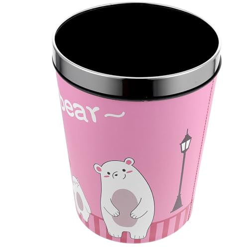 OKUMEYR Capacity Bear Trash Can Cute Waste Storage Bin for Home Office Playroom Rubbish Holder for Boys and Bedroom Decor