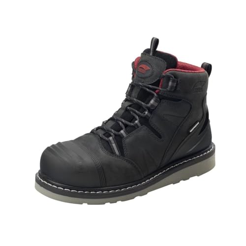 Avenger Work Boots Men's Wedge Industrial Boot, Mid Black, 10 Wide