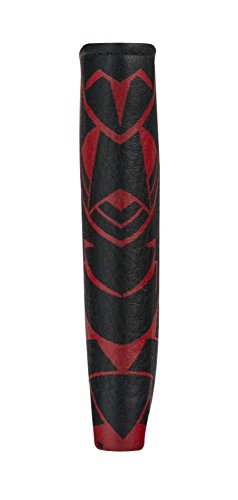 Polynesian Tattoo Bifold Wallet for Men Genuine Leather, "Manu" Tattoo art by Eugene Ta’ase - Black with Red Art from NAKOA4