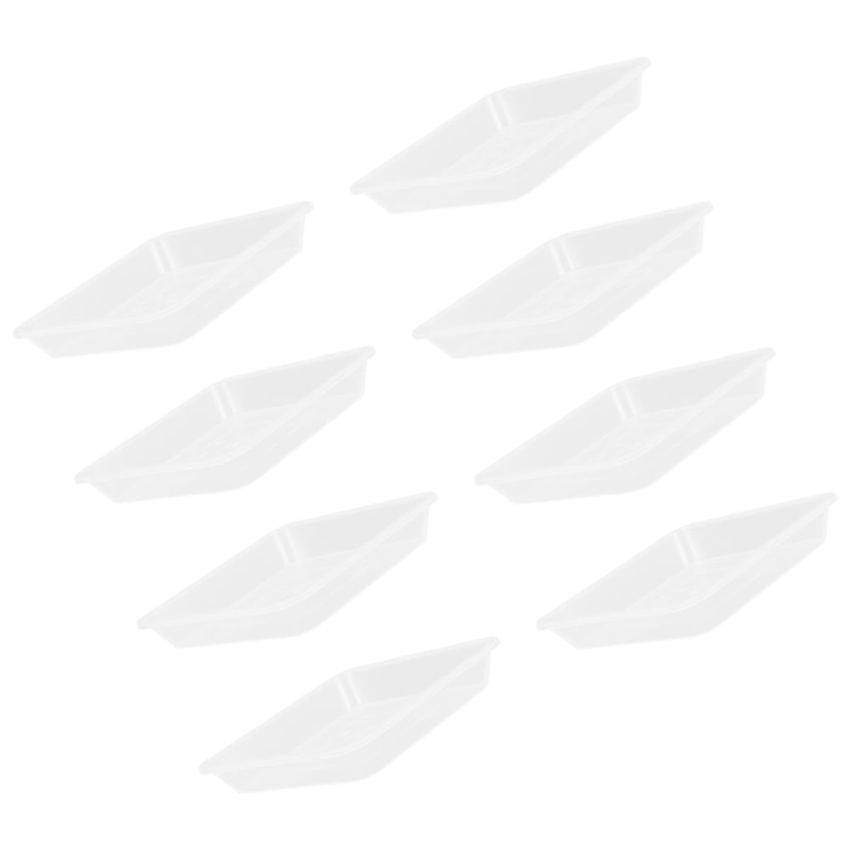 Alasum 8 Stück Dicke Quadratische Pflanzuntersetzer Transparent für Blumentöpfe Kunststoff Auffangschalen mit Verstärktem Boden Vielseitig Einsetzbare Tropfschalen für Garten