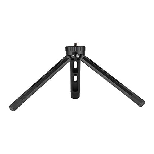 Docooler Metal Tripod Stand 1/4 inch Screw 4 Levels Adjustable Height for DSLR