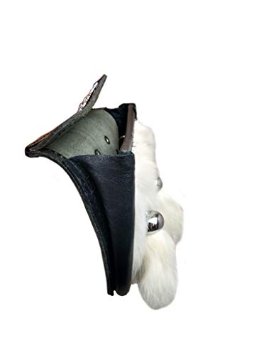 Rabbit Fur Semi Dress Sporran, White Rabbit Fur Sporran for Kilts (Large)2
