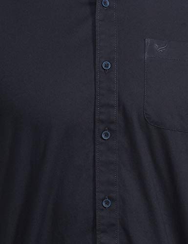Image of blackberrys Men's Solid Slim Shirt (ES-DOHX73# Navy Dark 39)