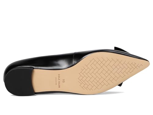 Cole Haan Cole Haan Women's Felicia Bow Ballet Flats, Black Leather, 7.5-B US