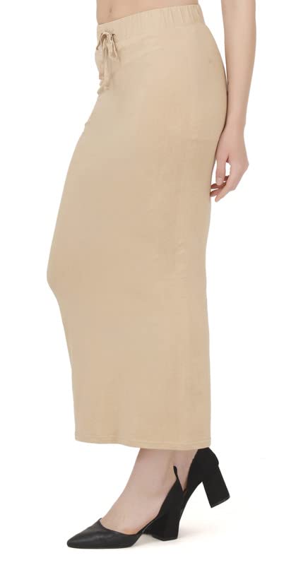 Image of Lycra Blend Cotton Saree Shapewear Petticoat for Women and Girls, Skirts Shapewear Dress for Saree