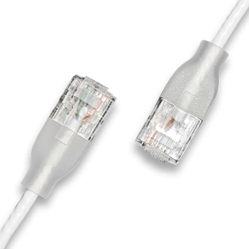 Wantec Câble patch UTP CAT6a eGlow 2,8 mm 1,50 m Blanc