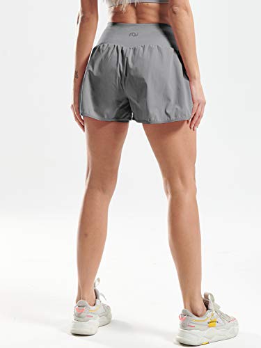 Image of CADMUS 2 in 1 Women's Spandex Athletic Shorts Gym Yoga Shorts Pockets