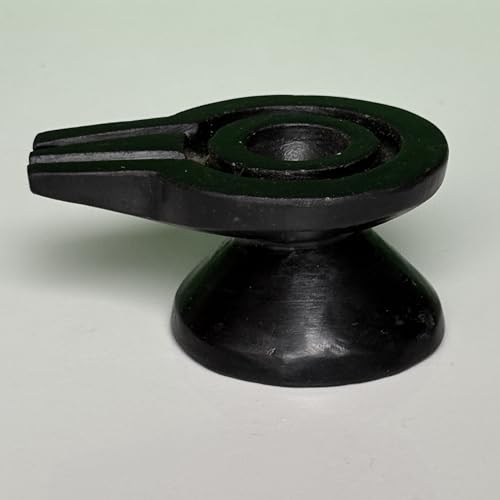 Image of Jaleri Yoni Base, Lingam Holder, Jalahari, Goripitham, Aadhar Saktipith Pitham Argha Stand Panapitham Hasta Kamal Base Jaleradhari For Narmadeshwar Shivling (3 Inch Black Damru jaladhari)