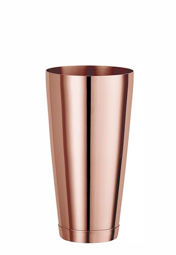 HENDI Boston Shaker, BarUp, bicchiere ponderato 800ml, ø90x(H)175mm, colore rame, acciaio inox placcato rame