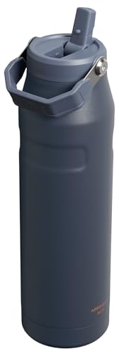 Image of Stanley IceFlow Flip Straw 2.0 Water Bottle 36 oz | Built-In Straw with Larger Opening | Lightweight and Leak Resistant | Insulated Stainless Steel | BPA-Free | Twilight