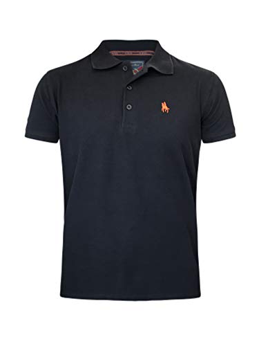 S&C Polo Manga Corta Hombre Regular Fit (Azul Marino,M)