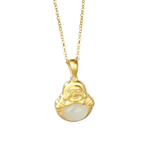 Pendentif Feng Shui en jade Hetian et argent pour protection