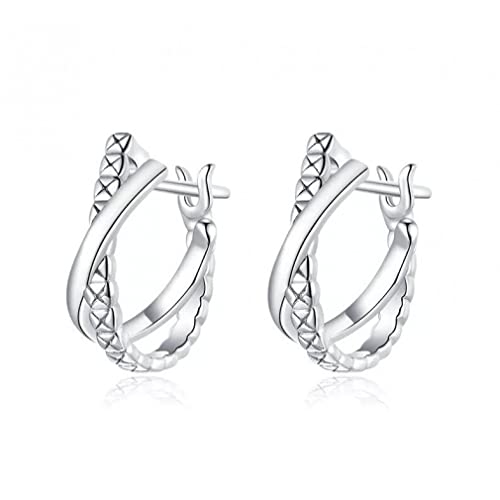 Boucles d'oreilles Argent Sterling géométrie anti-ternissement zircons pour mariage sans compromis