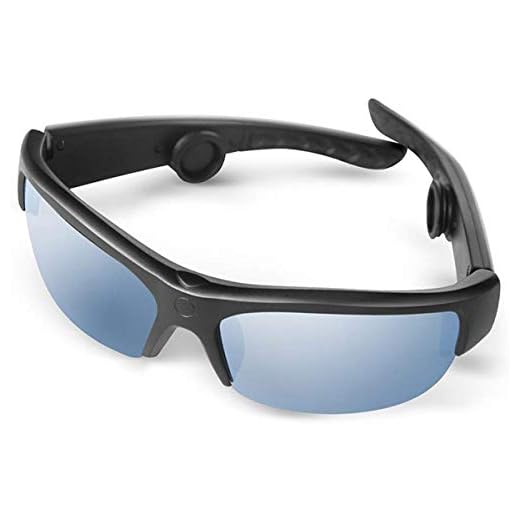 Bone Conduction Sunglasses, AcTek Bluetooth Bone Conduction Headphones Handfree Wireless Headset Open Ear Earphones with Built in Bone Conduction Speakers for iPhone Smart Phone Tablet - Black 131mm