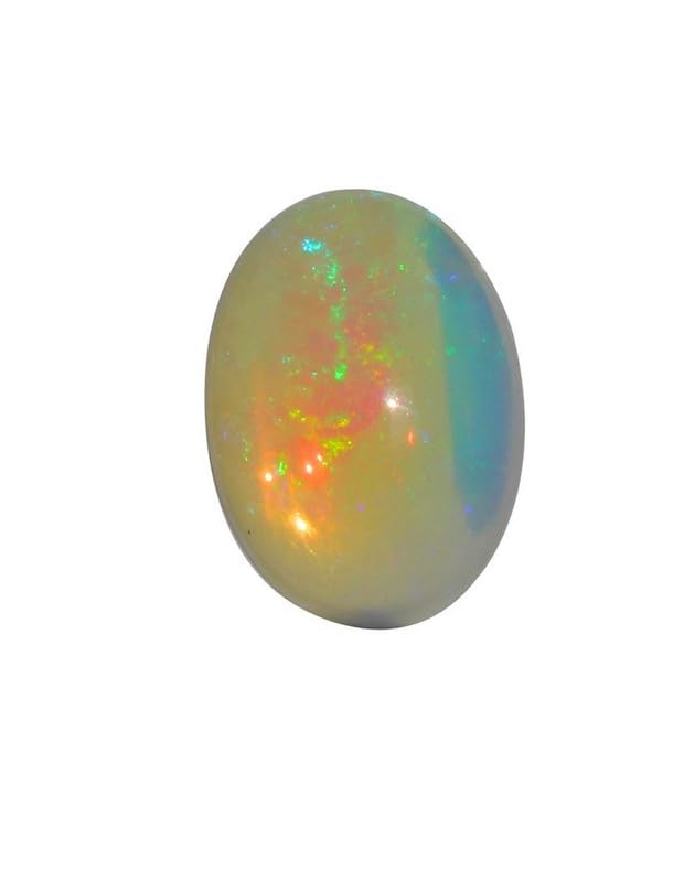 Opale éthiopienne de feu naturelle gemme ovale unique pour création