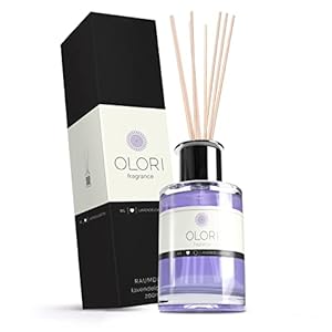 Raumduft Lavendel – Diffuser mit Stäbchen – Duftöl mit ätherischen Ölen blumig, frisch – 100% Natürlich & Rein – Duftstäbchen als Lufterfrischer für Wohnung – Raumerfrischer mit Blumen-Duft (200 ml)