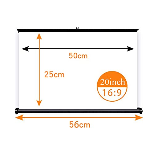 Pantalla de proyección portátil para mesa 20 pulgadas miniatura 7