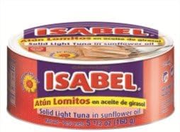 Isabel Lomitos de Atun (Solid Light Tuna) in Veg Oil Canned 5,5 oz (150g) (Pack of 48)