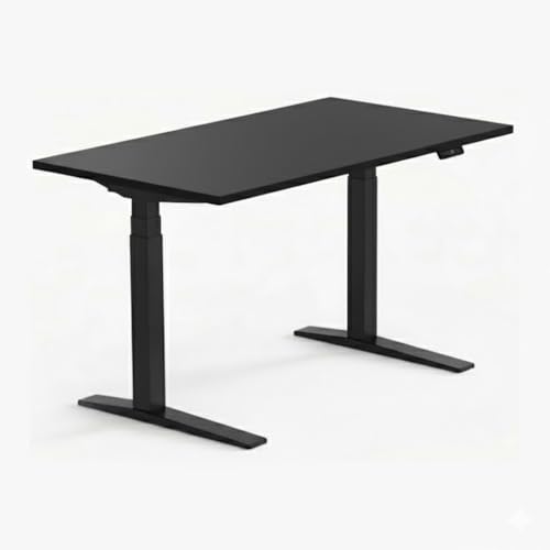 Image of FLEXISPOT E7 Pro Heavy-Duty Standing Desk | Dual Motor, 3 Stage | 5Y Warranty | 160 KG | Free Cable Management Tray | Electric Height Adjustable Table (Black, 150x75CM) (Black, 150x75CM)