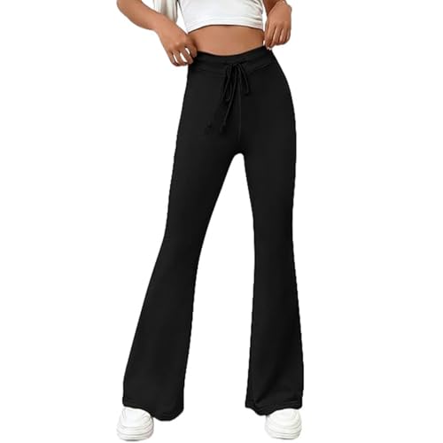 Pantalon de maison baggy léger femme : bas de sport fluide à cordon pour l'été