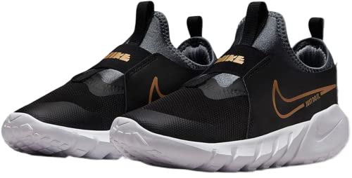 Nike Crian as grandes (t nis de corrida), Preto/branco/dourado, 6 Big Kid
