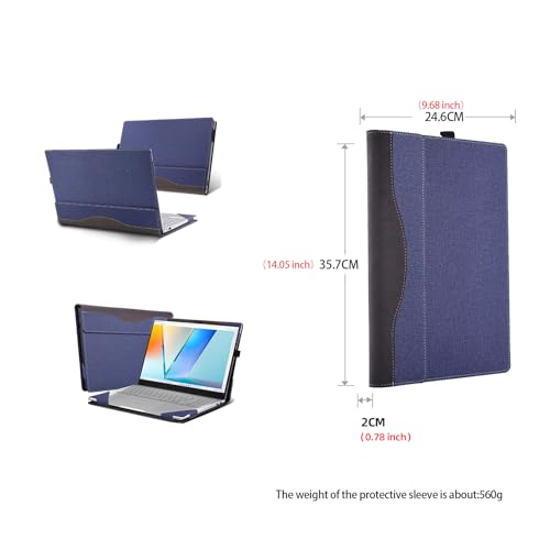 Funda para Laptop ASUS Vivobook S16 16" PU Cuero Azul miniatura 2
