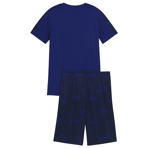Image of PUMA Kids Graphic T-Shirt & Fleece Short Set (Toddler)
