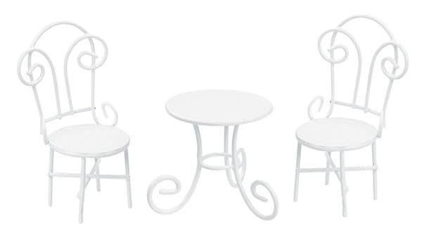 Hobbyfun Set II 5-9 cm White 1 Table and 2 Chairs