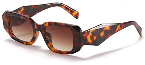 Fashion Chunky Trendy Rectangle Sunglasses 90s Designer Vintage Retro Square Glasses Women Men Cool Cute Shades