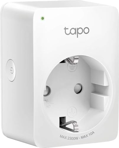 TP-Link Tapo Smart Wifi Plug, design compact, pas besoin de Hub, compatible avec Google Home/Amazon Alexa, télécommande (Tapo P100), blanc (Prise européenne 2 broches)