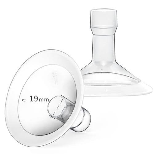 MOOMentaneous 19mm Oval Flanges Breast Pump Parts Compatible with Medela Breast Pumps PersonalFit Maxflow Freestyle Flex Swing Maxi Connector