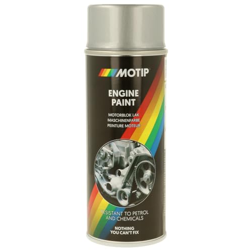 Peinture pour Moteur Motip - Bombe Aérosol Spray de Peinture pour Moteur Auto Moto - Aluminium - 400 ml - Ref. 04093