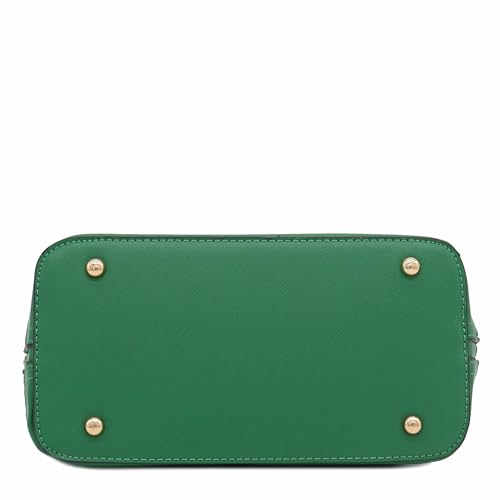 Image of FashionPuzzle Zip-Around Saffiano Classic Dome Satchel