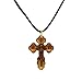 Authentischer Christen-Schmuck aus Bethlehem, Halskette mit Kreuz des Orthodoxen Christentums aus Olivenholz