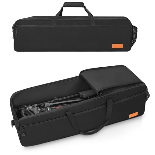 TORIBIO 50\" Tripod Carrying Case, Heavy-Duty Multi-Function Tripod Case Bag with Shoulder Strap, for Lights, Speakers, Cameras, Booms, Microphone Stands