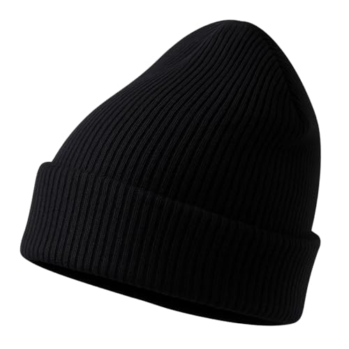 Touca de Frio Inverno Preta – Gorro Unissex Premium Tamanho Único | Quente, Dobrável e Confortável p
