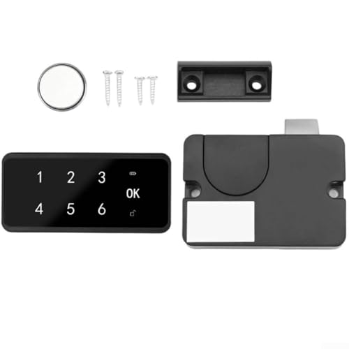 Smart Lock digitale per armadi e cassetti, accesso senza chiave con password virtuale, ricarica di backup USB, funzione di allarme antifurto e modalità multiple di gestione delle password (B)