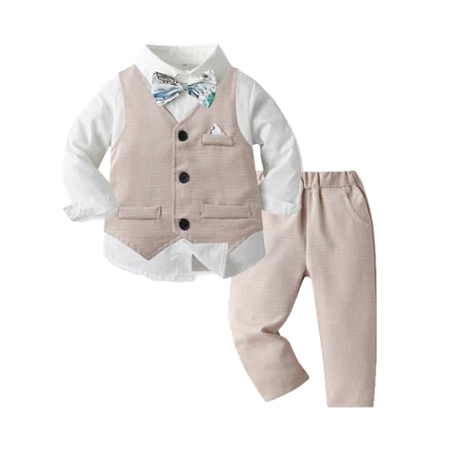 Ensemble hiver enfant fille avec chemise et pantalon à bretelles chic
