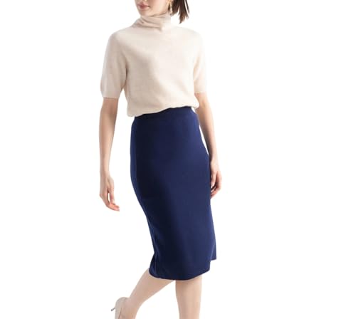 Women High Waist Bodycon Knitted Midi Skirt Casual Spring Autumn Winter Stretch Slim Skirt