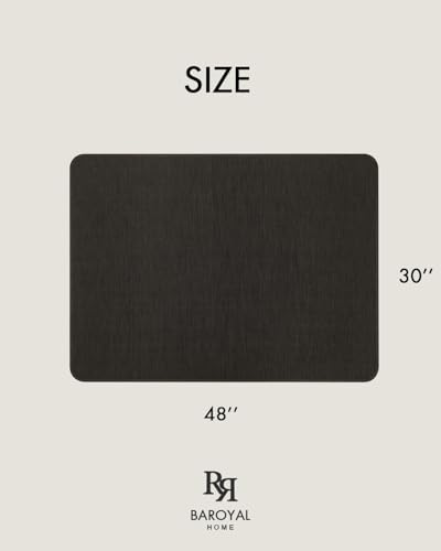 Image of BARoyal Office Chair Mat for Hardwood Floor Under Desk Computer Rolling Chair Mat for Wood /Tile Floor Non-Slip Heavy Duty Desk Rug PVC Plastic Hard Floor Protector 30 inchx 48 inch (Espresso)