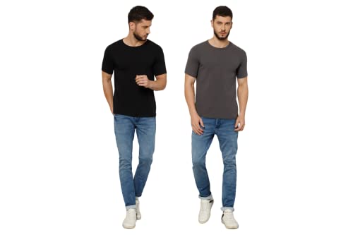 Image of T-Shirt for Men - 100% Cotton Casual T-Shirt | Half Sleeve, Round Neck 4 Way Stretch Fabric | Slim Fit T-Shirt