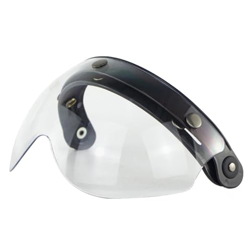 Visière casque moto 3 pressions transparente pour modèle jet et modulable